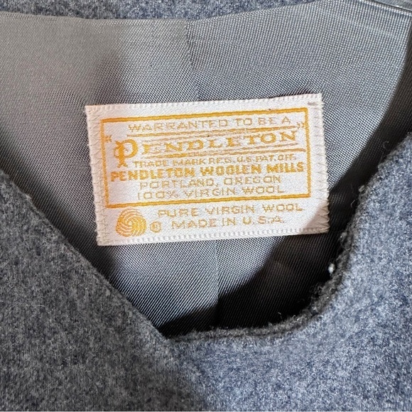 Vintage Pendleton Blazer Jacket Gray Wool Classic - Picture 5 of 6